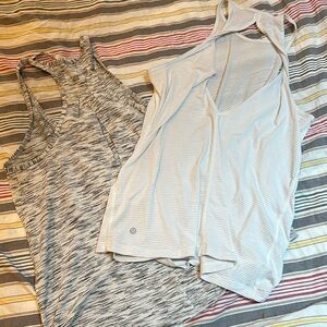 Two lululemon size 8 tanks